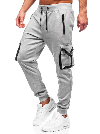 Pantalón cargo de chándal jogger para hombre gris Bolf 8K1116