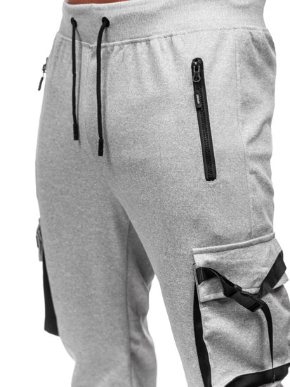 Pantalón cargo de chándal jogger para hombre gris Bolf 8K1116