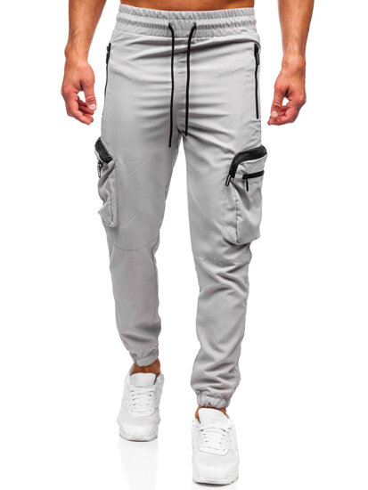 Pantalón cargo de chándal jogger para hombre gris Bolf HSS296