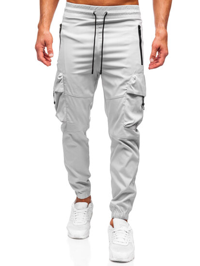 Pantalón cargo de chándal jogger para hombre gris Bolf HSS299