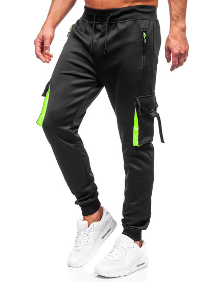 Pantalón cargo de chándal jogger para hombre negro Bolf 8K1116