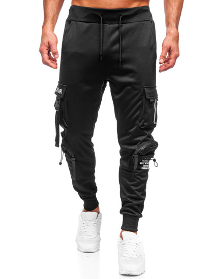 Pantalón cargo de chándal jogger para hombre negro Bolf HS7176