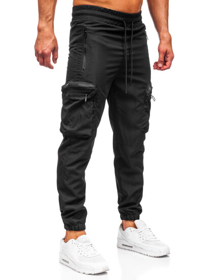 Pantalón cargo de chándal jogger para hombre negro Bolf HSS296