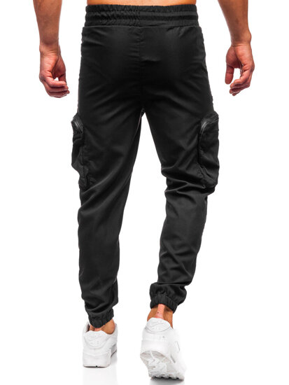 Pantalón cargo de chándal jogger para hombre negro Bolf HSS296