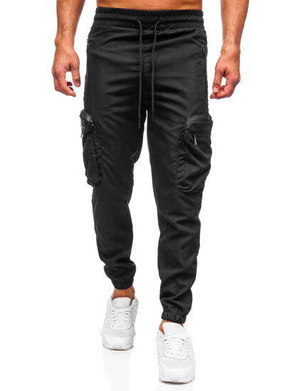 Pantalón cargo de chándal jogger para hombre negro Bolf HSS296