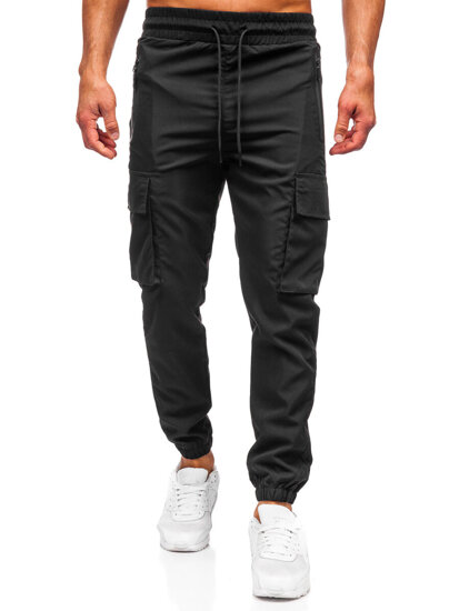 Pantalón cargo de chándal jogger para hombre negro Bolf HSS297