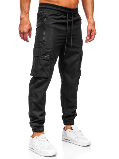 Pantalón cargo de chándal jogger para hombre negro Bolf HSS298