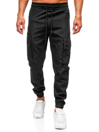 Pantalón cargo de chándal jogger para hombre negro Bolf HSS298