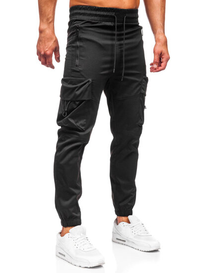 Pantalón cargo de chándal jogger para hombre negro Bolf HSS299