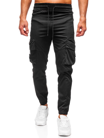 Pantalón cargo de chándal jogger para hombre negro Bolf HSS299