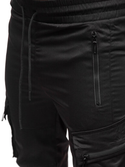 Pantalón cargo de chándal jogger para hombre negro Bolf HSS300