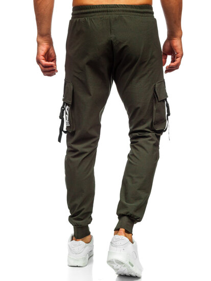 Pantalón cargo de chándal jogger para hombre verde Bolf K11