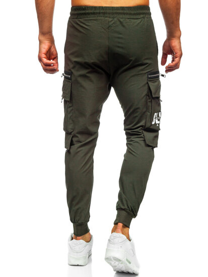 Pantalón cargo de chándal jogger para hombre verde Bolf K12