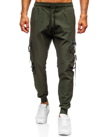 Pantalón cargo de chándal jogger para hombre verde Bolf K15