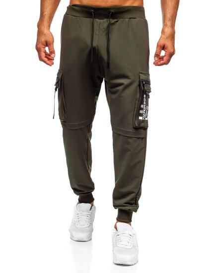 Pantalón cargo de chándal jogger para hombre verde Bolf K19