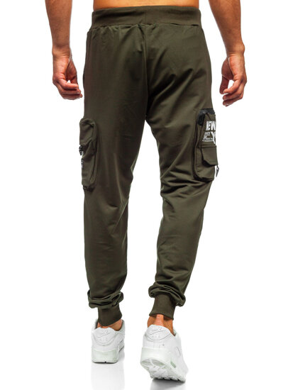 Pantalón cargo de chándal jogger para hombre verde Bolf K20