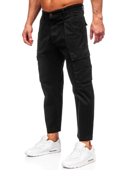 Pantalón cargo de tela para hombre negro Bolf 77323