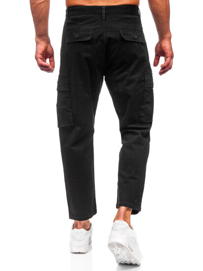 Pantalón cargo de tela para hombre negro Bolf 77323