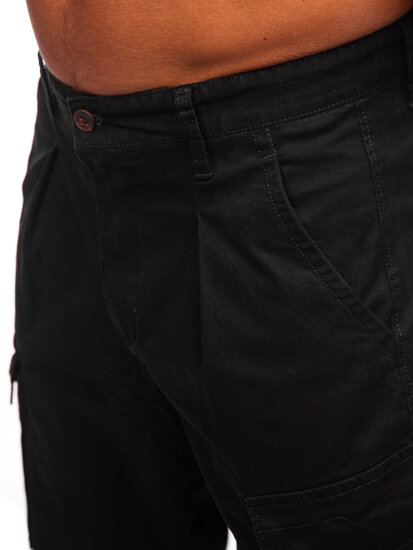 Pantalón cargo de tela para hombre negro Bolf 77323