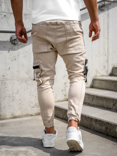 Pantalón cargo jogger para hombre beige Bolf 6685