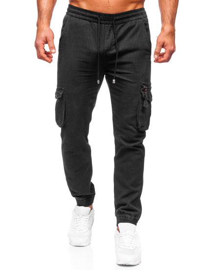 Pantalón cargo jogger para hombre negro Bolf MP0181N