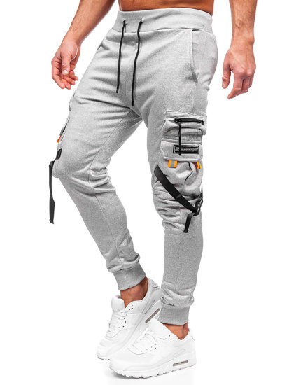 Pantalón cargo tipo jogger gris para hombre Bolf HS7162