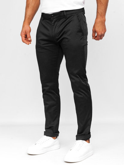 Pantalón chino de tela negro Bolf KA9810