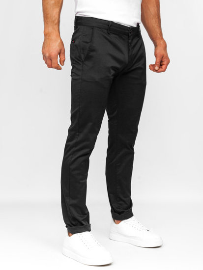 Pantalón chino de tela negro Bolf KA9810