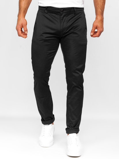 Pantalón chino de tela negro Bolf KA9810