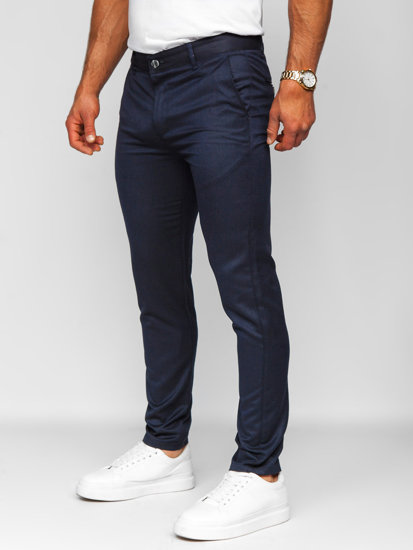 Pantalón chino de tela para hombre azul oscuro Bolf 0030