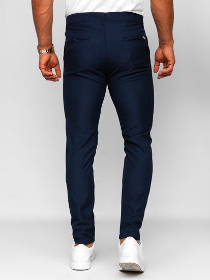 Pantalón chino de tela para hombre azul oscuro Bolf 0031