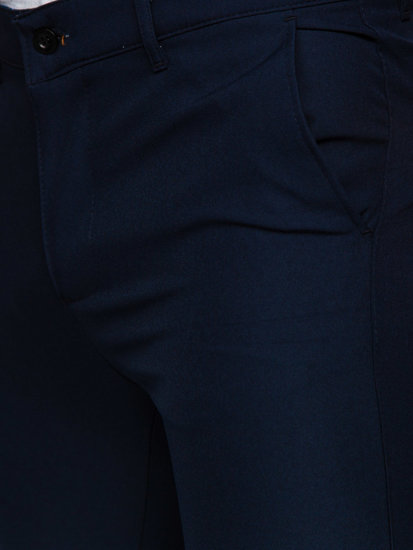 Pantalón chino de tela para hombre azul oscuro Bolf 0031