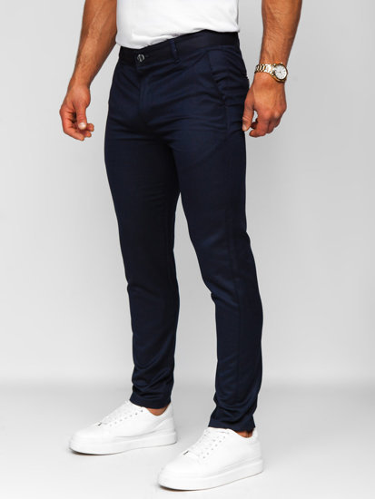 Pantalón chino de tela para hombre azul tinta Bolf 0030