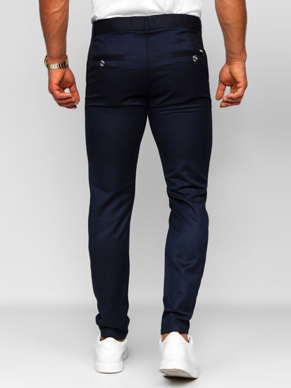 Pantalón chino de tela para hombre azul tinta Bolf 0030