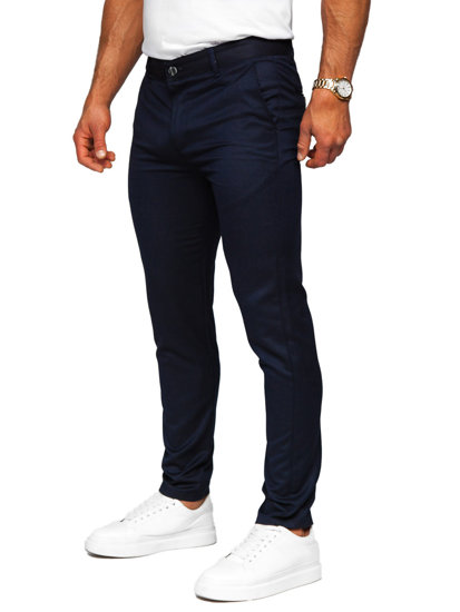 Pantalón chino de tela para hombre azul tinta Bolf 0030