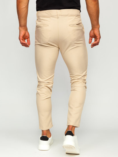 Pantalón chino de tela para hombre beige Bolf 0031