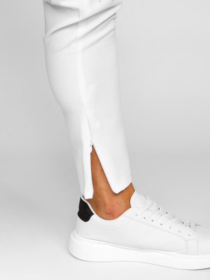 Pantalón chino de tela para hombre blanco Bolf 0059