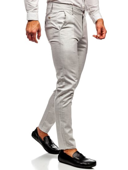 Pantalón chino de tela para hombre color beige Bolf 0015