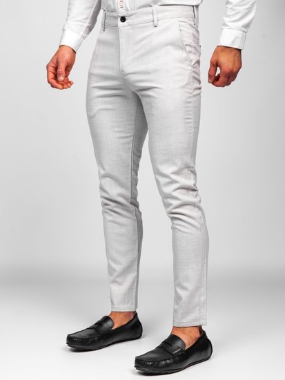 Pantalón chino de tela para hombre color beige Bolf 0015