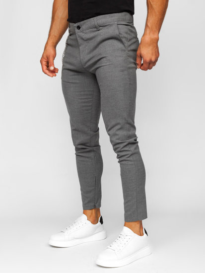 Pantalón chino de tela para hombre grafito Bolf 0059