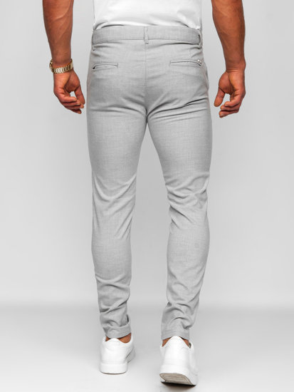 Pantalón chino de tela para hombre gris Bolf 0041