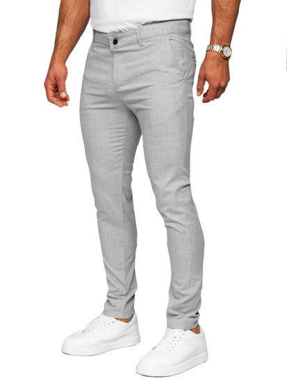 Pantalón chino de tela para hombre gris Bolf 0041