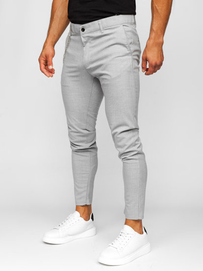 Pantalón chino de tela para hombre gris Bolf 0062