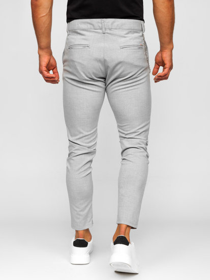 Pantalón chino de tela para hombre gris Bolf 0062