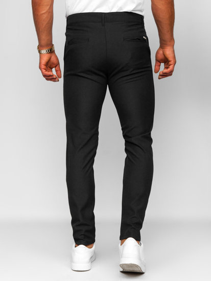 Pantalón chino de tela para hombre negro Bolf 0031