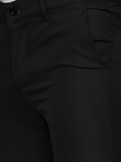 Pantalón chino de tela para hombre negro Bolf 0031