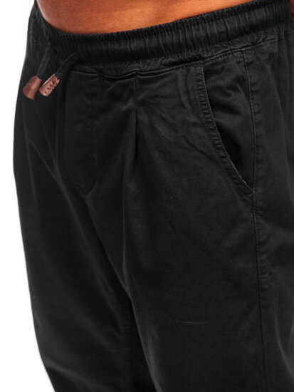 Pantalón chino de tela para hombre negro Bolf 6237