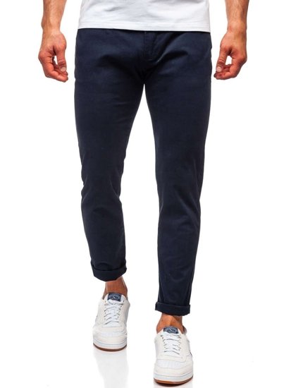 Pantalón chino para hombre azul marino oscuro Bolf 1143