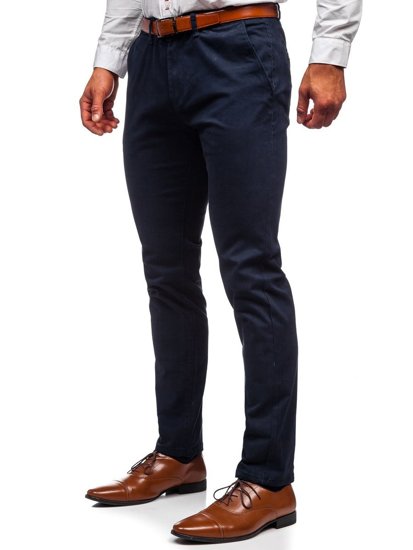 Pantalón chino para hombre azul marino oscuro Bolf 1143