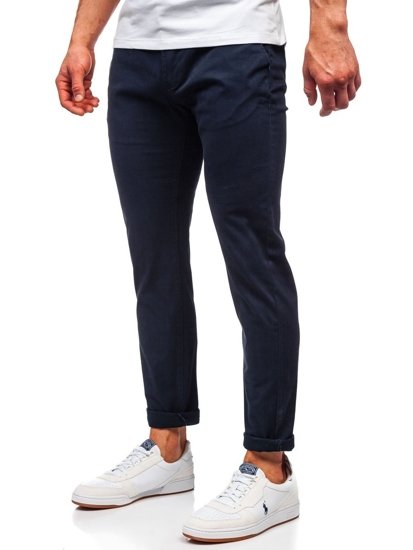 Pantalón chino para hombre azul marino oscuro Bolf 1143